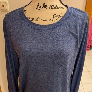 Athleta Long Sleeve blue top